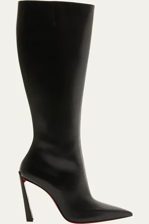 Christian Louboutin Condora Leather Red Sole Knee Boots