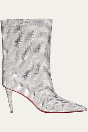 Christian Louboutin Astrilarge Strass Red Sole Stiletto Booties