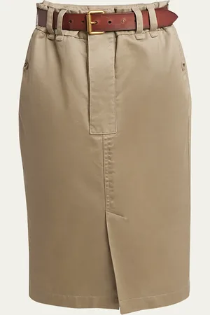 Saint Laurent Saharan Cargo Midi Skirt