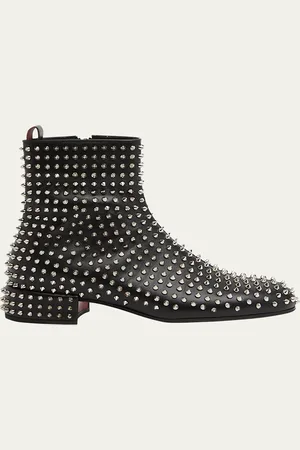 Mens louboutin studded boots online