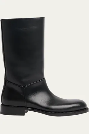 The Row Nobilis Leather Mid Riding Boots