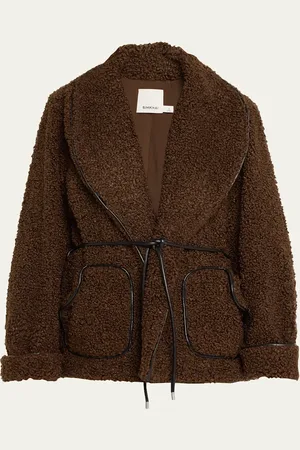 Simkhai Kimia Faux Fur Tie Waist Jacket