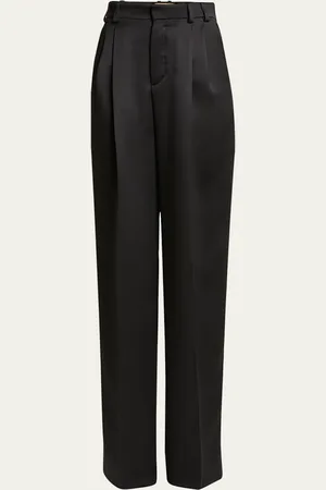 Saint Laurent Satin Straight-Leg Trousers