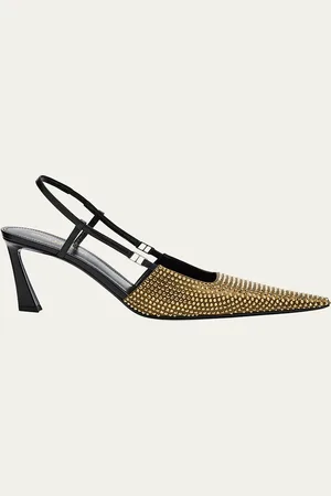 Saint Laurent Shimmer Strass Slingback Pumps