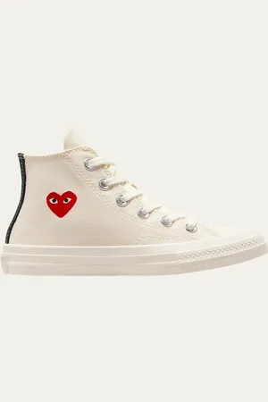 Comme des Garçons X PLAY High Top Sneakers W/ Red Heart, Toddlers/Kids
