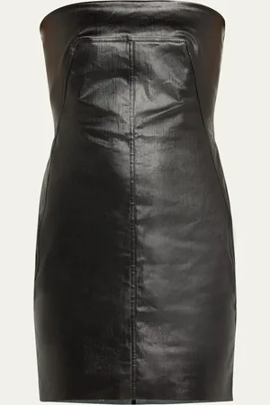 Rick Owens Bustier Coated Denim Mini Dress