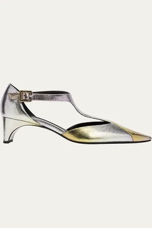 Pierre Hardy Eddie Ombre Metallic T-strap Pumps