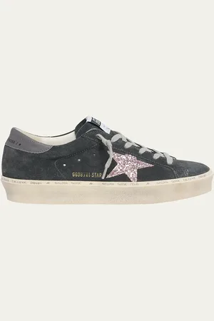 Golden Goose Hi Star Glitter Suede Platform Sneakers