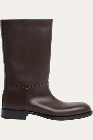 The Row Nobilis Leather Mid Riding Boots