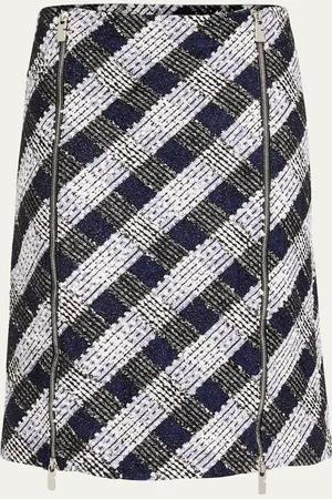 Burberry Check Tweed Skirt