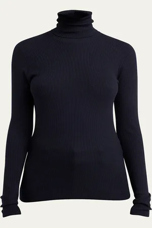 Loro Piana Taupo Ribbed Wool Turtleneck