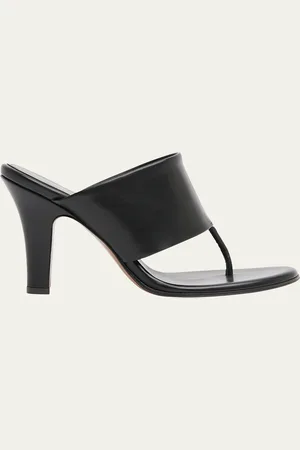 The Row Signum Leather Heeled Thong Sandals