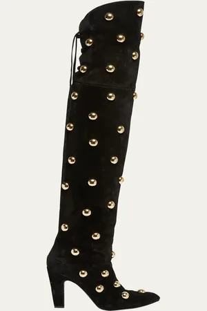 Chloé Eve Suede Stud Over-The-Knee Boots
