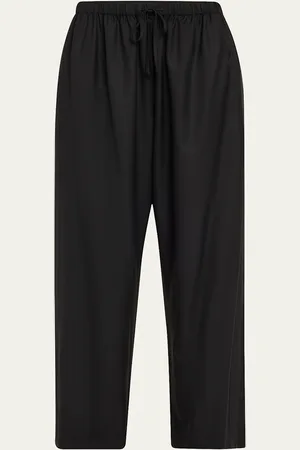 The Row Hubert Drawstring Wide Leg Wool Pants
