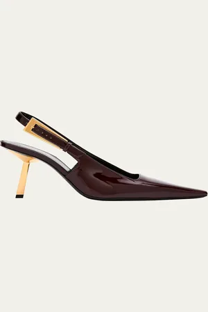 Saint Laurent Lee Glossy Slingback Pumps