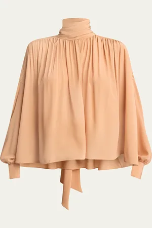 Chloé Scarf-Neck Crepe De Chine Top