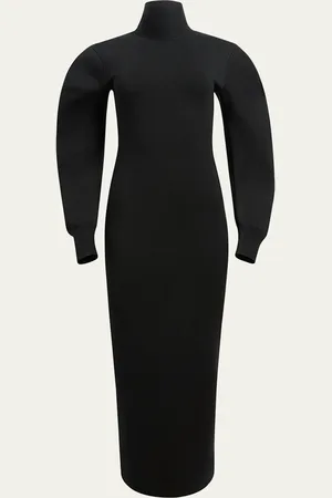 Khaite Storm Turtleneck Wool Maxi Dress