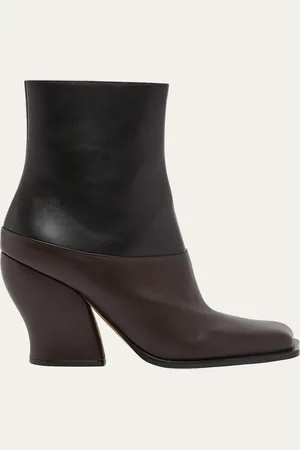 Loewe Onda Bicolor Leather Ankle Booties