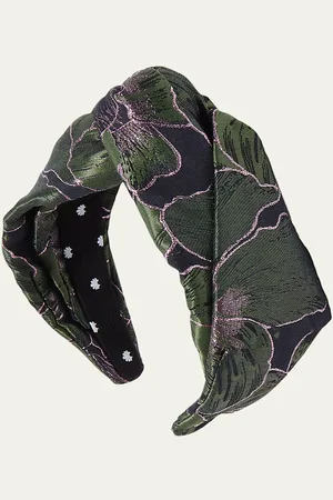 Lele Sadoughi Greta Knot Floral-Print Headband