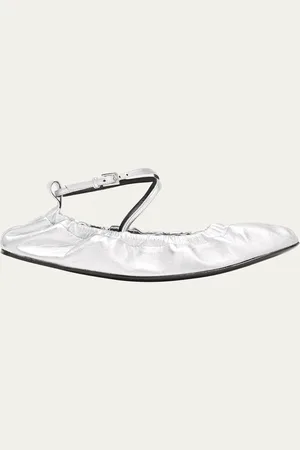 Pierre Hardy Maia Lambskin Ankle-Strap Ballerina Flats