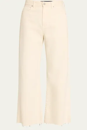 VERONICA BEARD Taylor Cropped High-Rise Wide Jeans