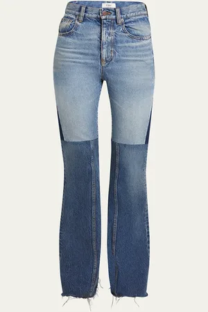 Chloé Denim Patchwork Flare Leg Pants