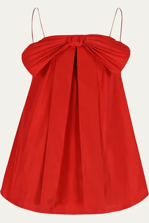 Bernadette Bow Strapless Babydoll Mini Dress