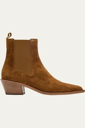 Gianvito Rossi Wylie Suede Western Chelsea Booties