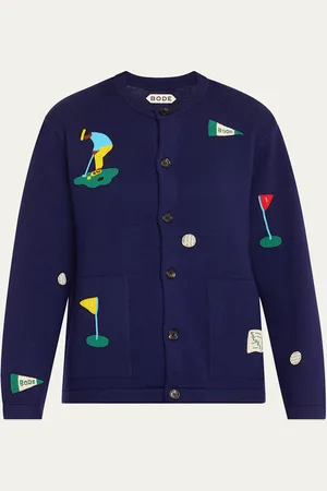 BODE Golf Beaded Wool Cardigan