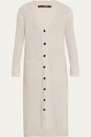 Toccin Isabella Long Wool-Cashmere Cardigan