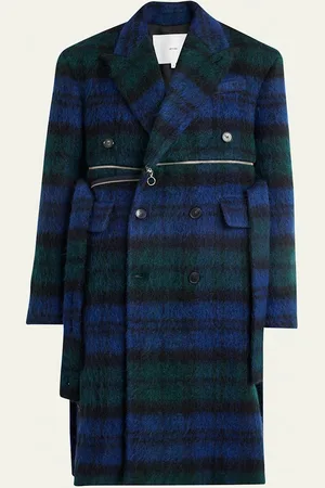 SETCHU Long Double-Zip Wool Coat