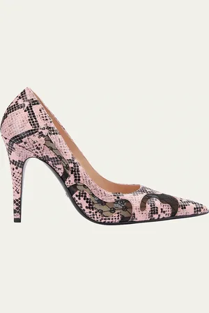 Gucci Anita Python-Embossed Stiletto Pumps