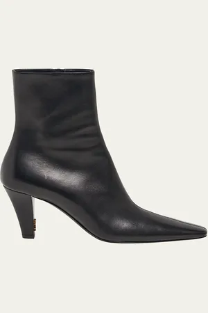 Saint Laurent Jill Calfskin Ankle Booties