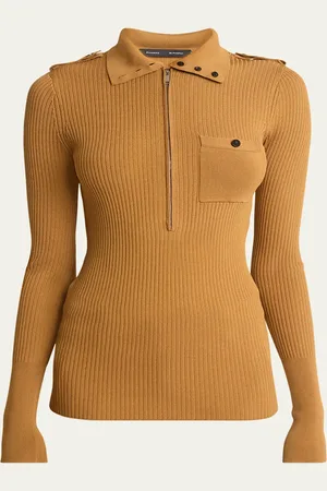 Proenza Schouler Norah Turtleneck Zip Knit Sweater