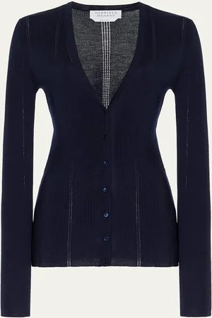 GABRIELA HEARST Lillian Slim V-Neck Wool Cardigan