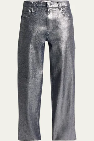 Marant Etoile Cover Metallic Coated Jeans