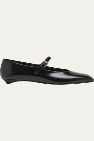 Prada Leather Mary Jane Ballerina Flats