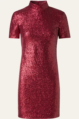 AKRIS Sequined High-Neck Mini Dress