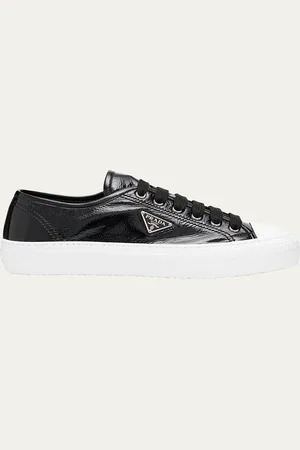 Prada Smash Naplak Leather Triangle Logo Low-Top Sneakers