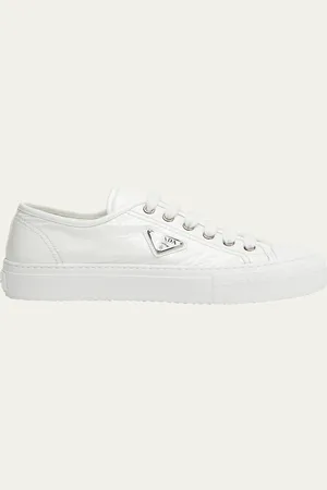Prada Smash Naplak Leather Triangle Logo Low-Top Sneakers