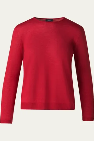 AKRIS Seamless Cashmere-Silk Crewneck Sweater