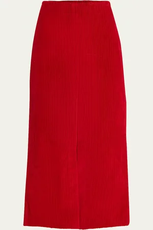 Brunello Cucinelli Corduroy Column Midi Skirt
