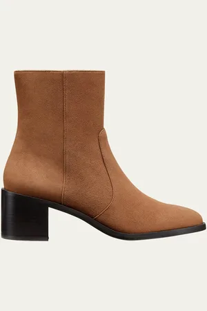 Stuart Weitzman Esme Suede Zip Booties
