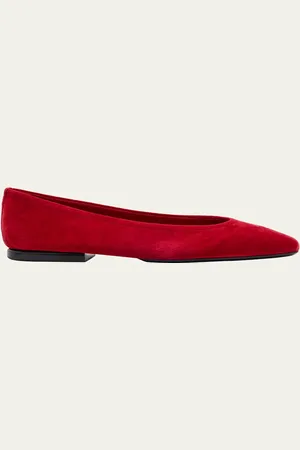 Loro Piana Primula Suede Ballerina Flats