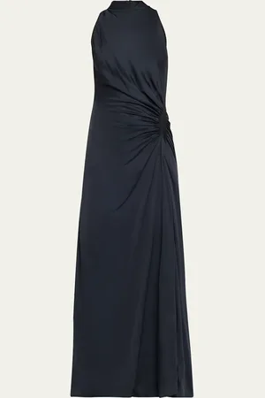 A.L.C. Inez Pleated High-Neck Gown