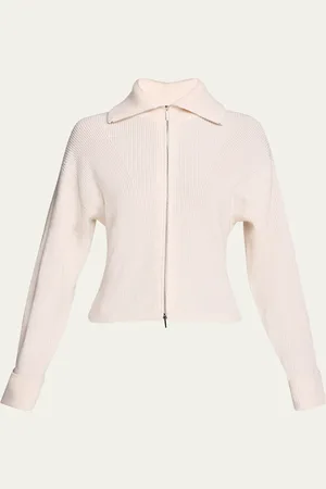 Derek Lam Armanda Zip-Front Wool Sweater