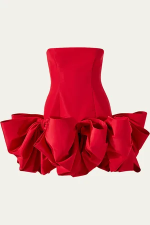 Carolina Herrera Strapless Oversized Bow Mini Dress