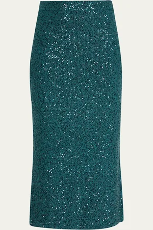 LAPOINTE Cashmere Sequin Midi Skirt
