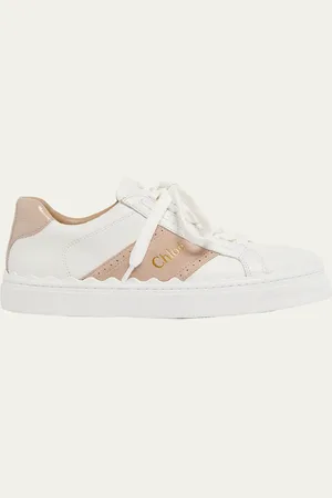 Chloé Lauren Mixed Leather Low-Top Sneakers