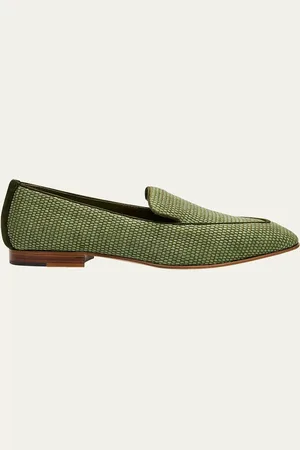 Manolo Blahnik Pitakara Woven Loafers